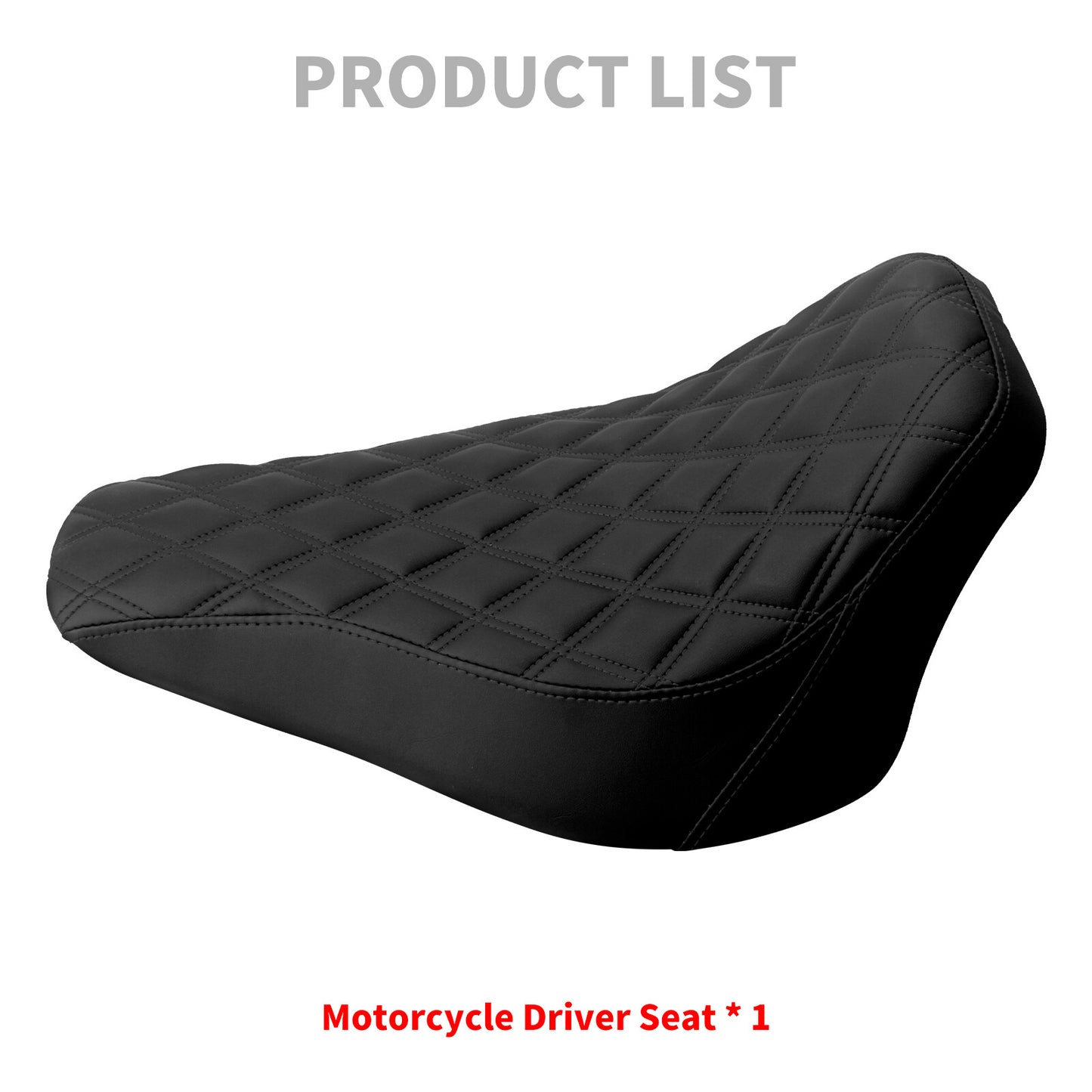 Black Front Driver Solo for Seat for Harley Rocker C 2008-2017 Breakout 2013-2017