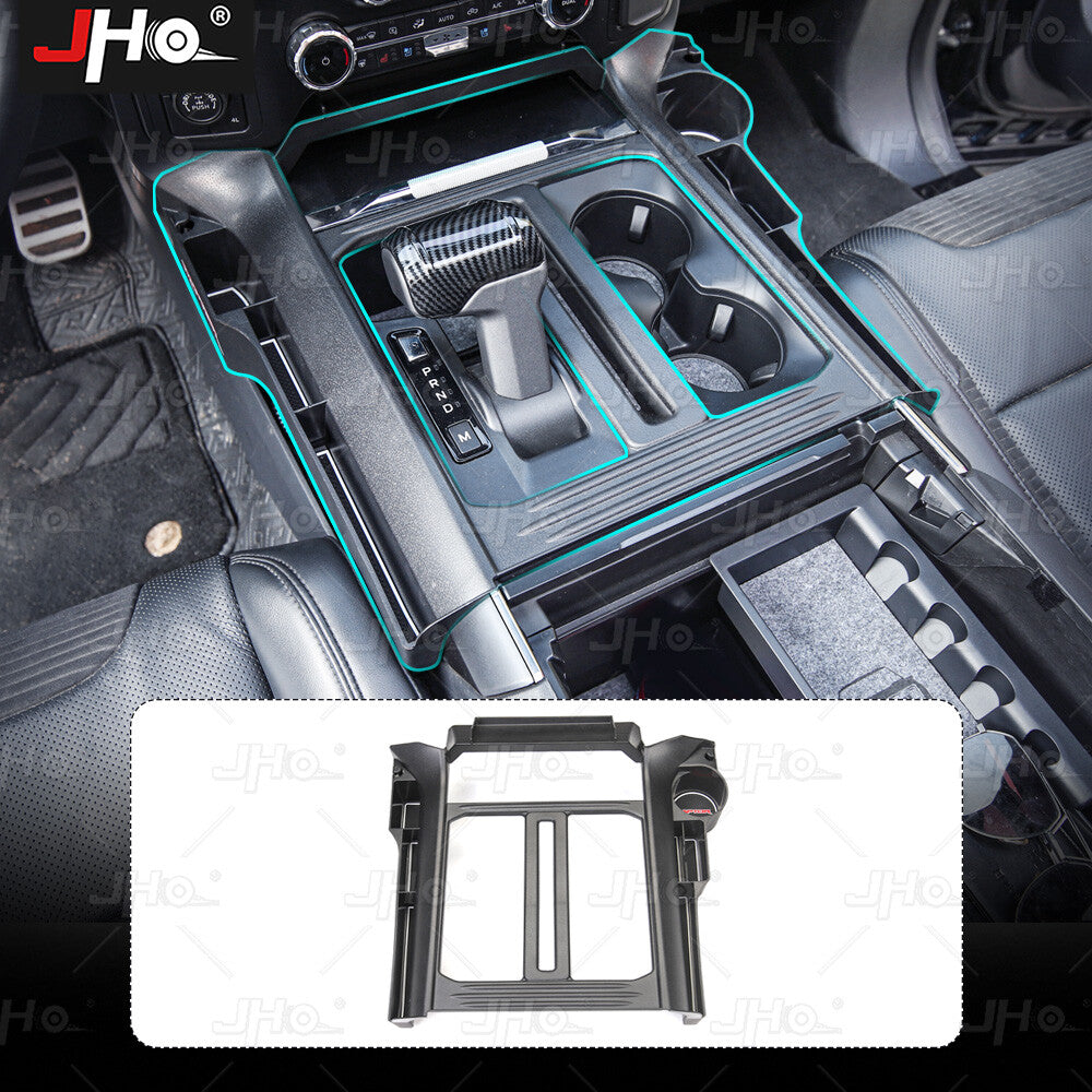 Water Cup Gear Shift Panel Cover Trim for Ford F150/F150 2021-2023