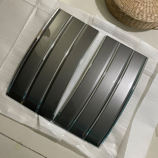 Door Side Vent Molding Cover Trim Fit for Range Rover L405 2013-2022 Gray+Chrome