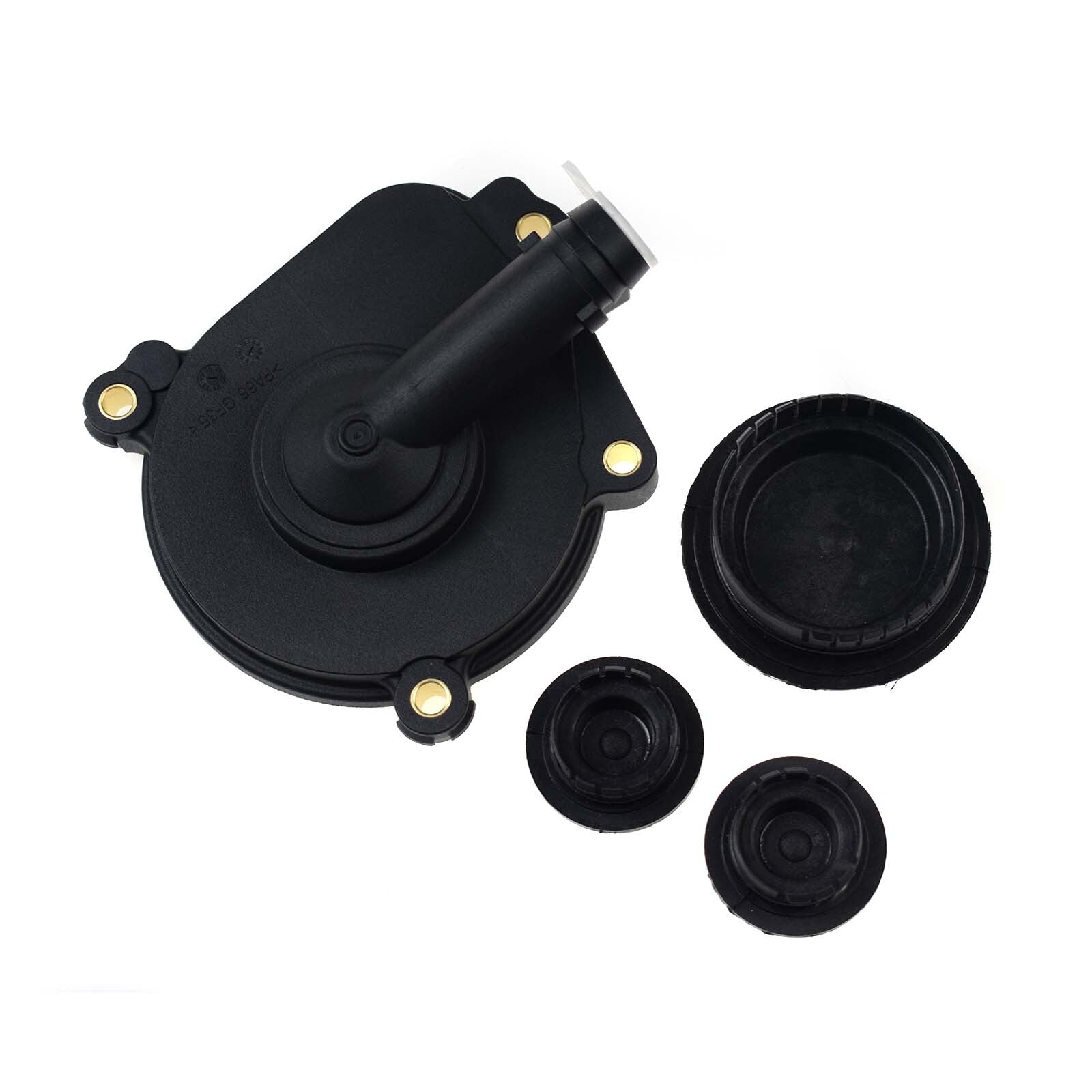 Pack of 4 Engine Oil Separator Cover  Camshaft Cap Set Black for Mercedes-Benz