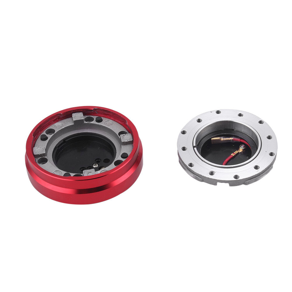 6 Hole Steering Wheel Quick Release Hub Racing Adapter Snap Off Bolt Blue