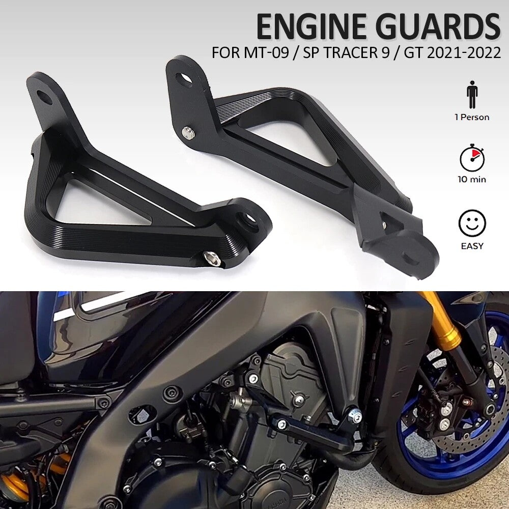 For Tracer 9 GT Engine Bumper Guard Frame Slider Crash Bar Falling Protector