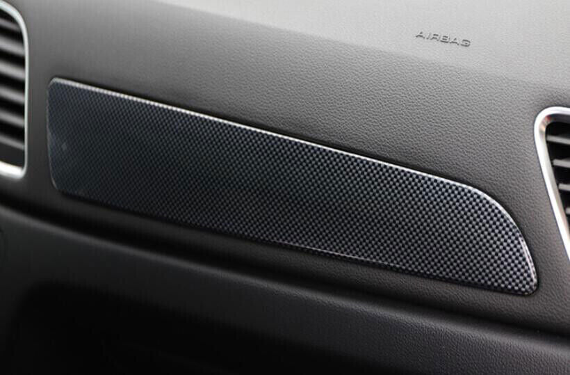 for Audi Q3 15-18 ABS Carbon Fiber Inner Central Console Dashboard Strip Trim 1P