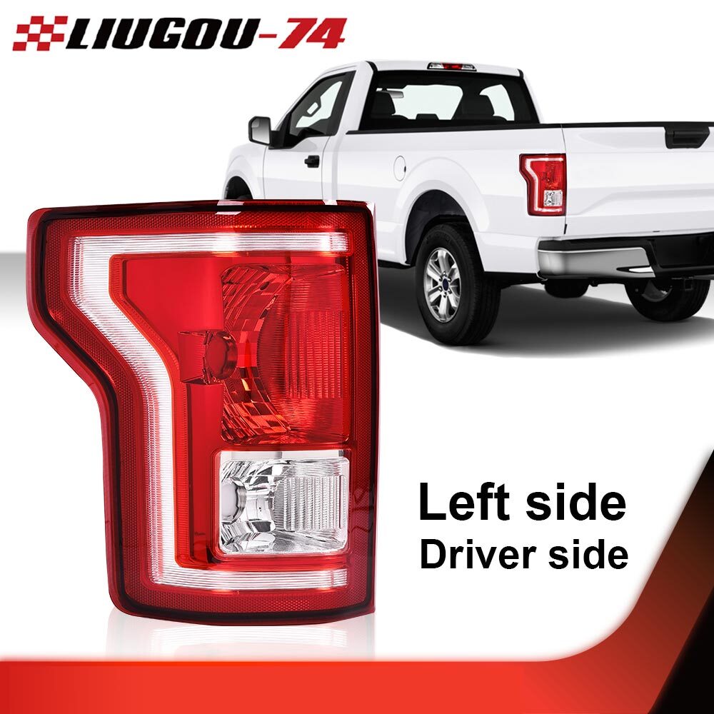 Suitable for 2015, 2016, and 2017 for Ford F-150. Left taillight/drive side, 1 piece.