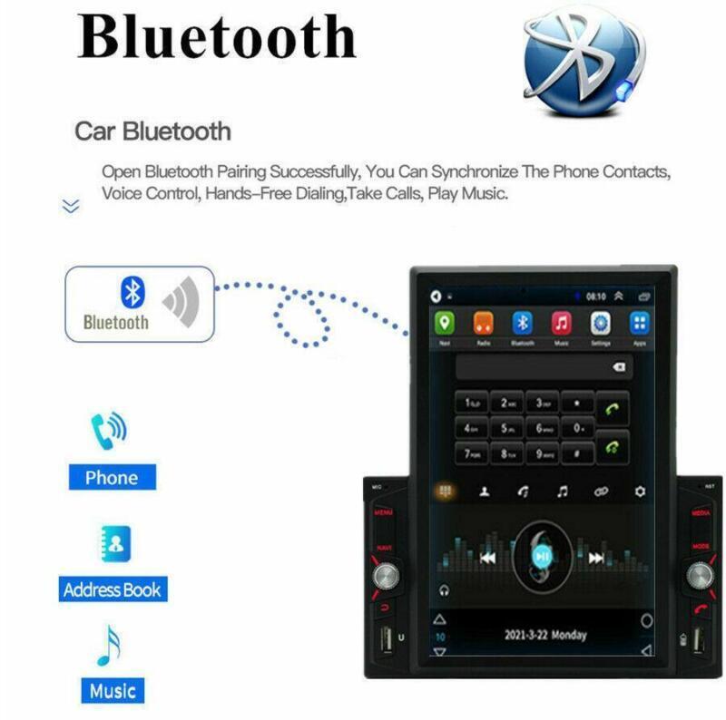 Auto 2 Din Touch Screen W/Camera Kit 8in Stereo Radio GPS Navigation Bluetooth