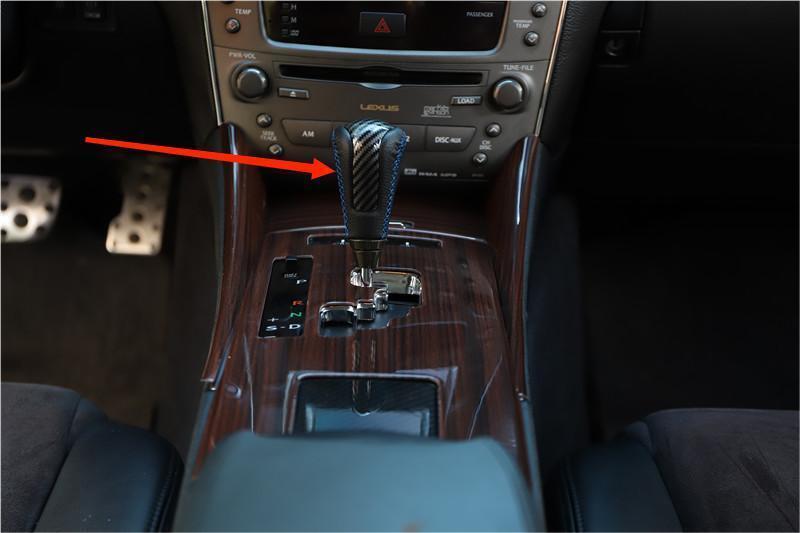 Car Gear Shift Knob Head Cover Trim Interior Fit for Lexus IS 2006-2011 Red Wood