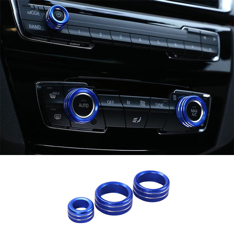3-Pack Blue Aluminum AC Knife Protector Covers for BMW F20, F21, F22, F23