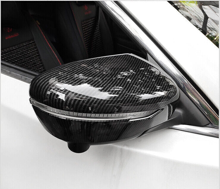 for Nissan Rogue Sport 17-2022 Carbon Fiber Rearview Side Door Mirror Cover Trim