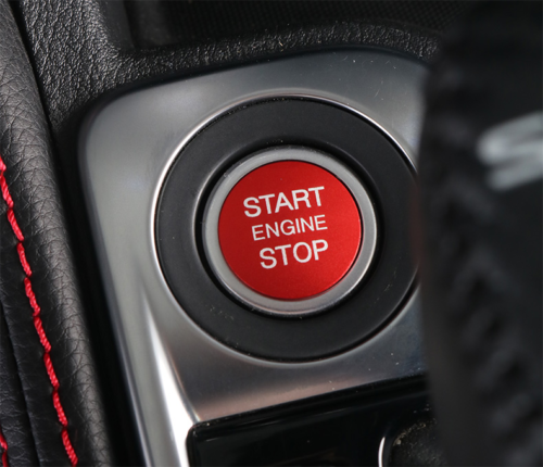 For 2020-2023 for Nissan Sentra Red Aluminum Interior Start Stop Button Cover Trim