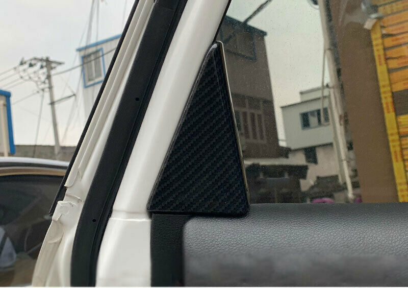 B Post Front Triangle Cover Trim 2 for Honda for Civic 10th 2016-2021 Carbon Fiber