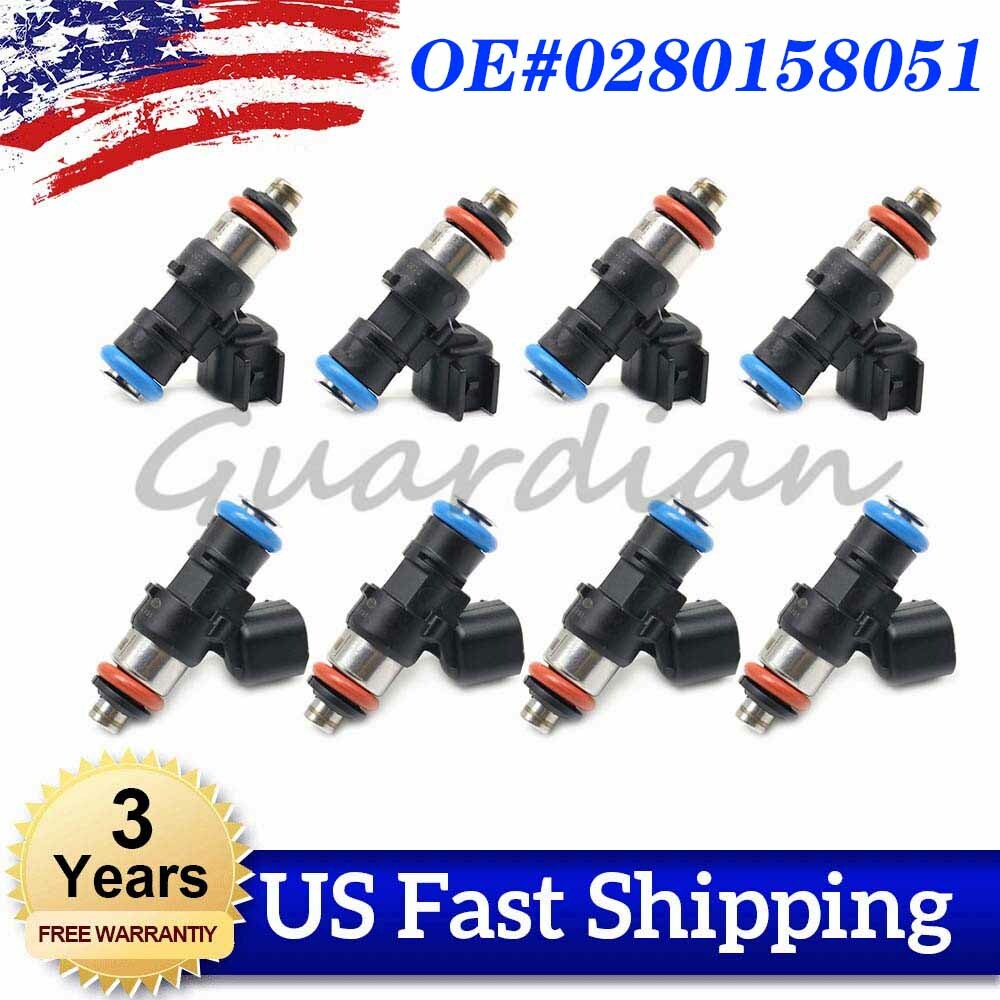 8x Fuel Injector 0280158051 for Chevrolet Camaro SS 10-15 for Corvette 08-13 for Pontiac