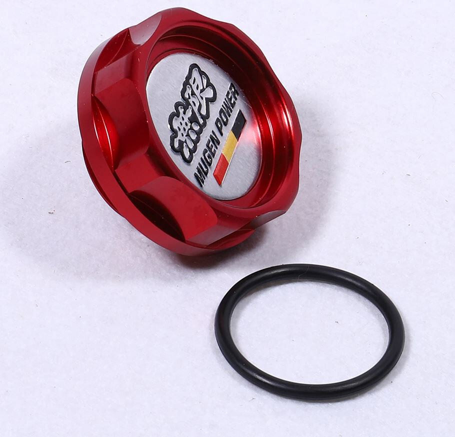 Suitable for Mugen engine oil filler radiator cap, red, suitable for Honda for Acura .