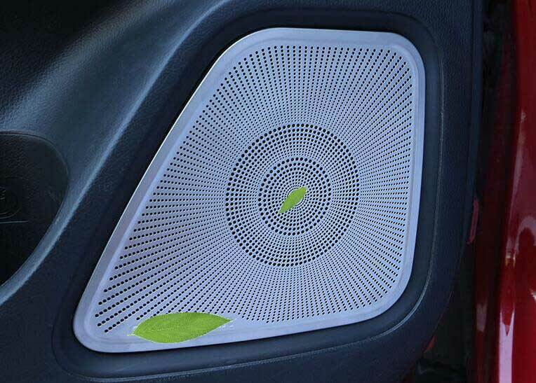 for Mitsubishi Outlander 2013-2020 Matte Silver Inner Door Speaker Cover Trim 4P