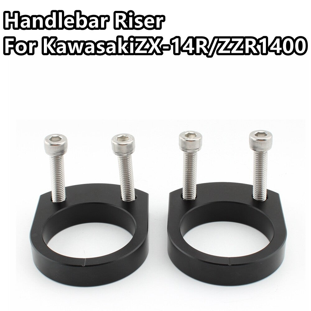 Handle Pole Risers Clamp Handlebar Lifting Mat for Kawasaki ZZR1400 ZX-14R 06-22