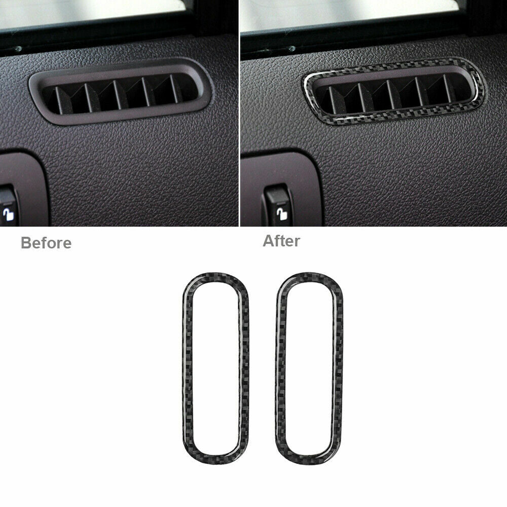 2-Piece Carbon Fiber Vent Socket Cover for Ford for Mustang 2009-13