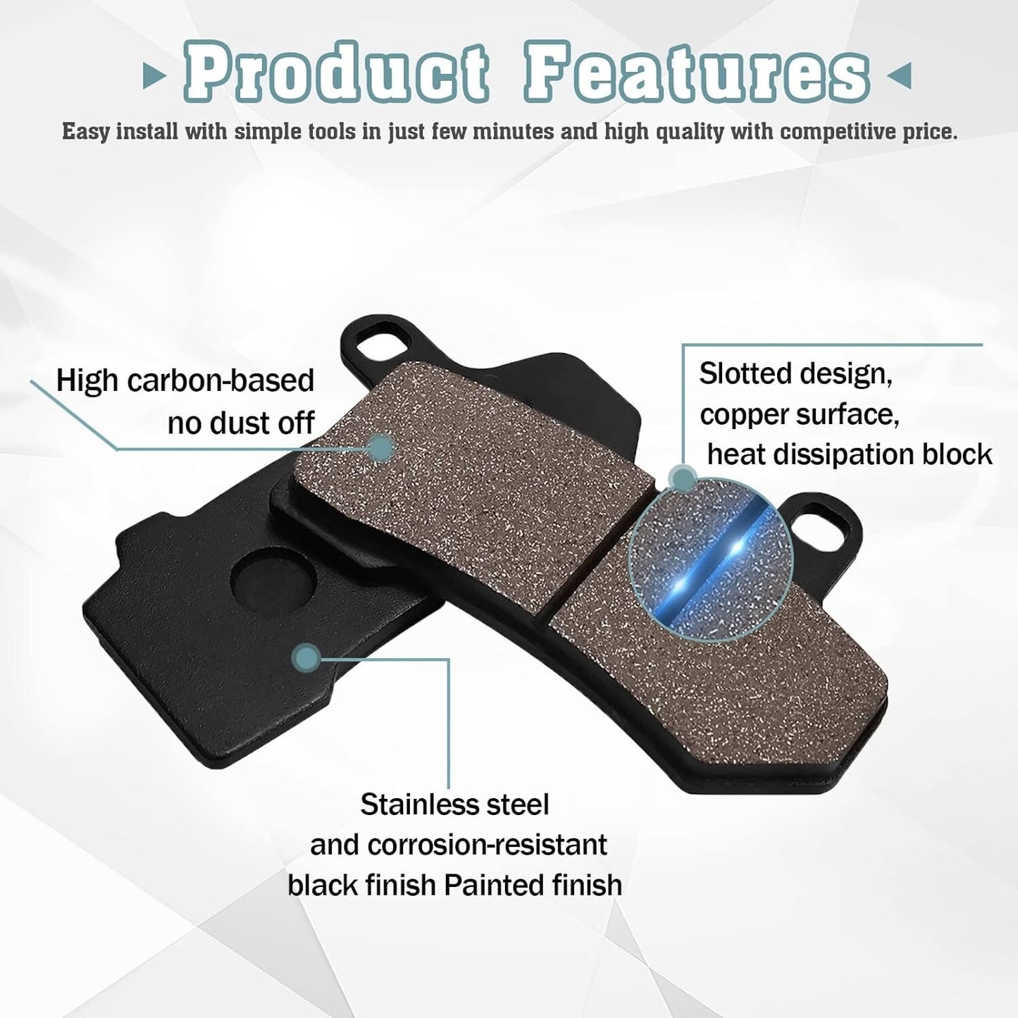 Brake Pads for Harley Davidson FLHTCU FLHR Road King Classic/FLTR Road Glide