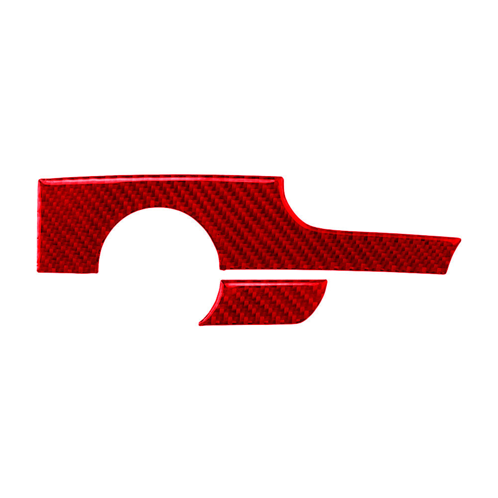 Red carbon fiber car light control trim for Audi A4 S4 2005-2008