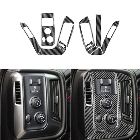 Carbon Fiber Side Air Vent Cover Trim For Silverado for GMC for SIERRA 2014-2018 Type B