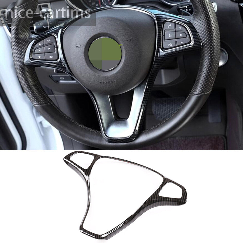 Carbon ABS Car Steering Wheel Trim for Benz C E GLC GLA CLA Class W205 W213 X253
