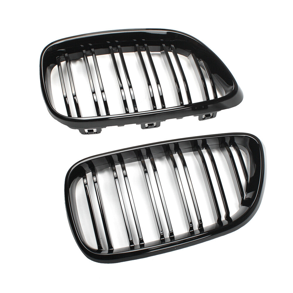 2pcs Front Kidney Grille Glossy Black for BMW 2-Series F22 F23 M2 F87 LeftRight