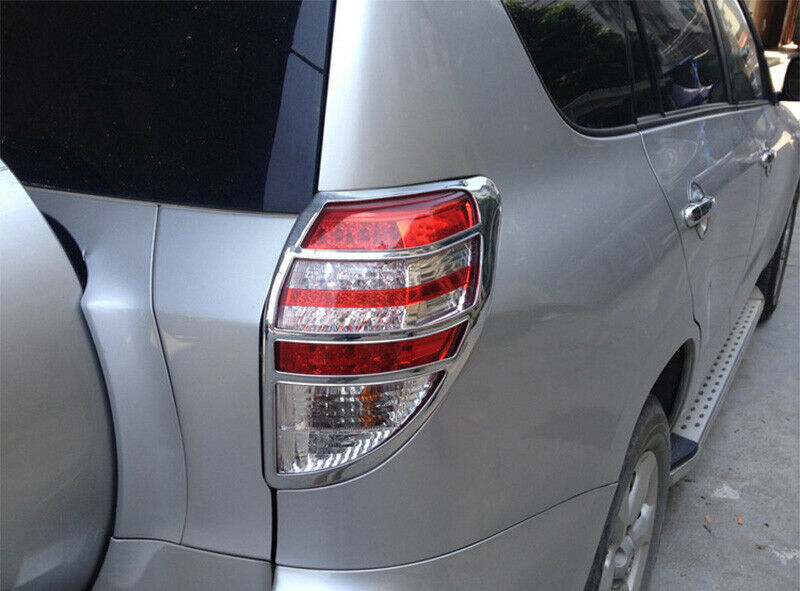 For 2006-2012 for Toyota RAV4 Chrome Exterior Rear Tail Light Lamp Frame Cover Trim
