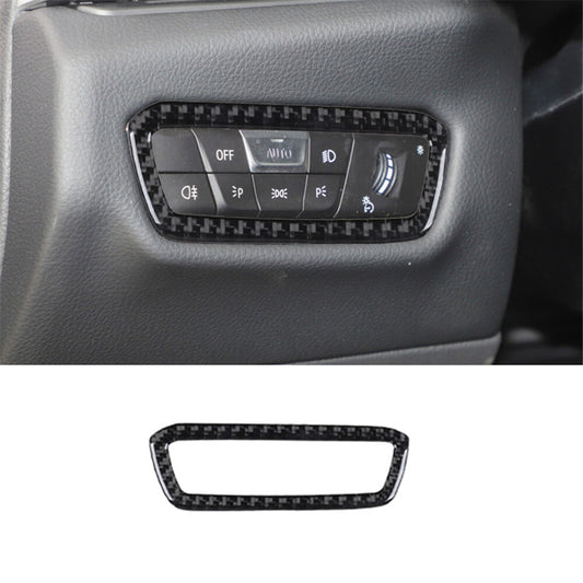 Carbon Fiber Headlight Control Cover Trim for Toyota Supra A90 2019-2022