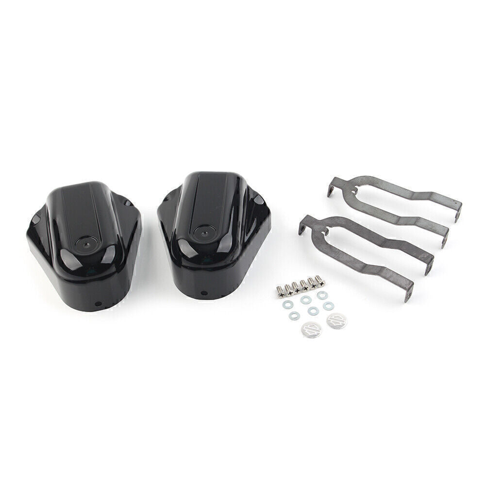 2X Black Rear Axle Swingarm Cover Fit for Harley Softail FLST FLSTC FLSTN FXST 08-18