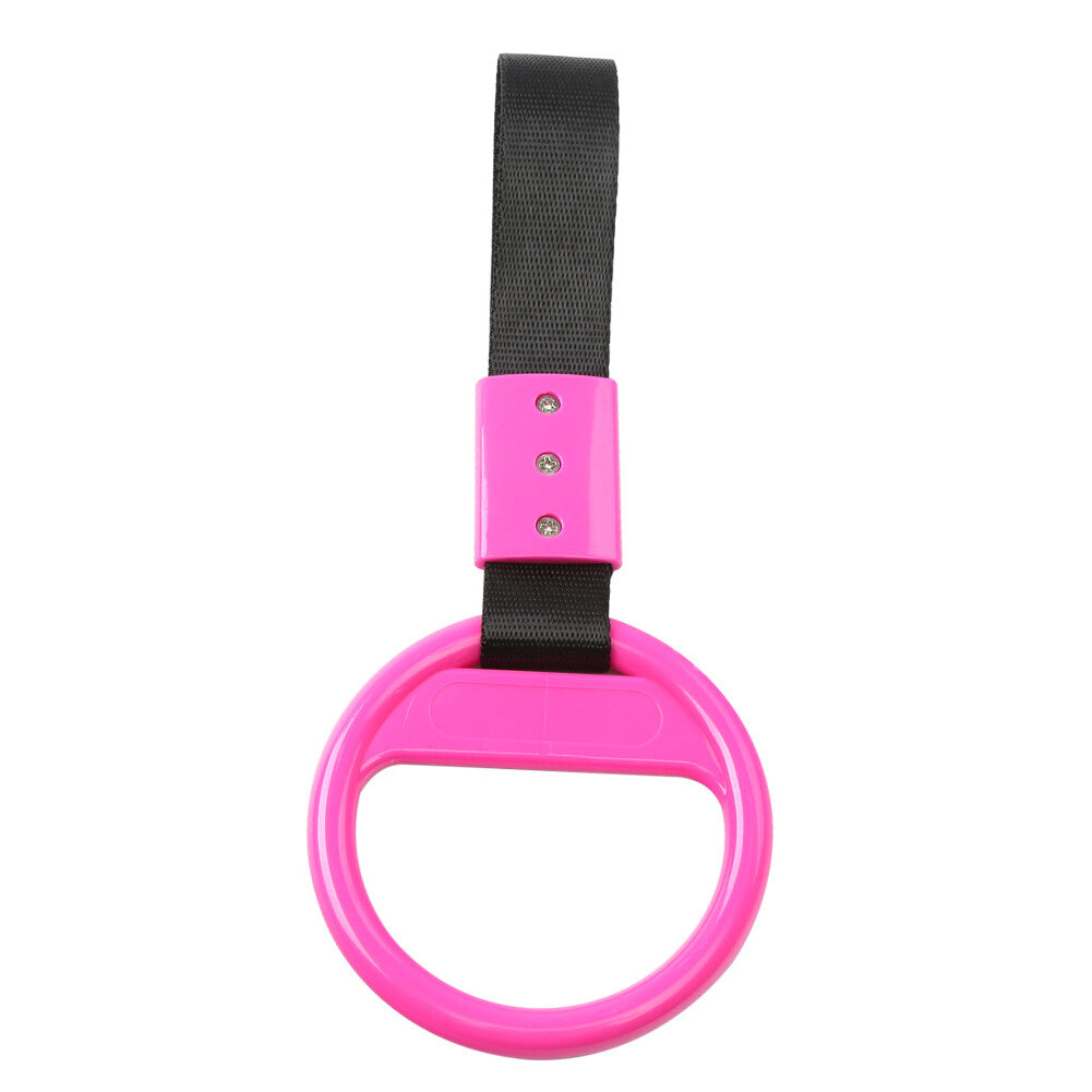 1Pcs Car Round Ring Train Bus Handle Hand Strap Drift Charm Tools Black Belt New