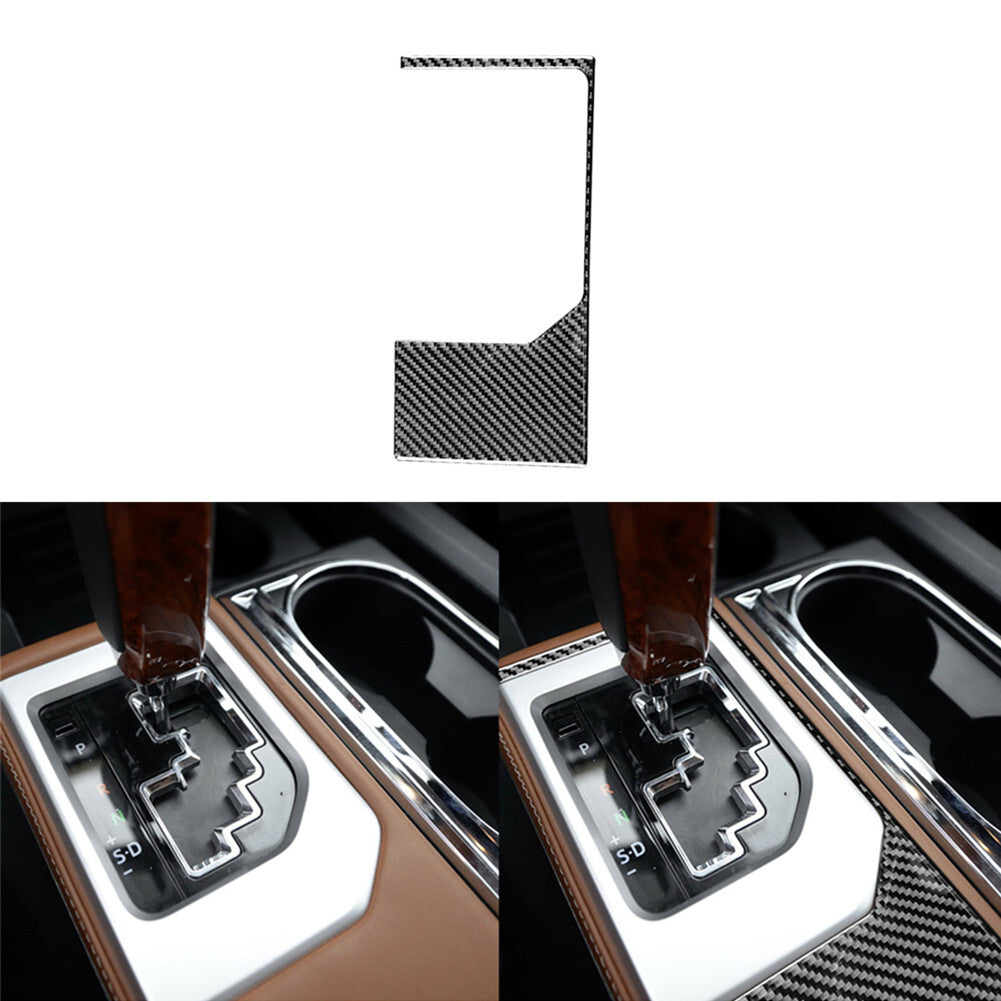 Carbon Fiber Gear Shift Panel Outer Frame Cover Trim for Toyota Tundra 2014-2018