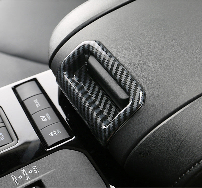 Carbon Fiber Style Storage Armrest Box Switch Trim for Toyota 2020-24 Highlander