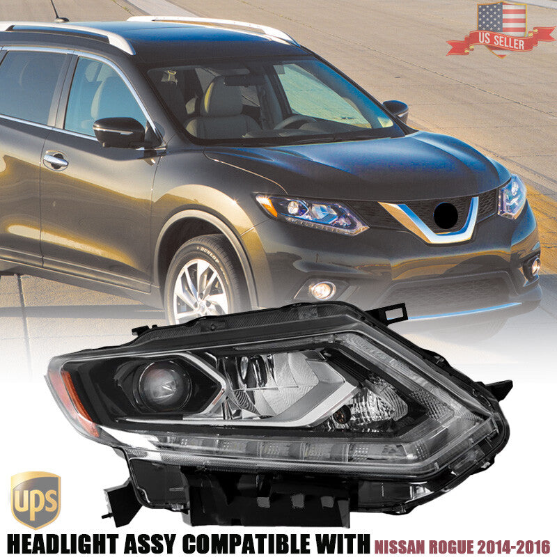 26010-4BA5A LED Projector Headlight Assy RH Passenger for Nissan Rogue 2014~2016