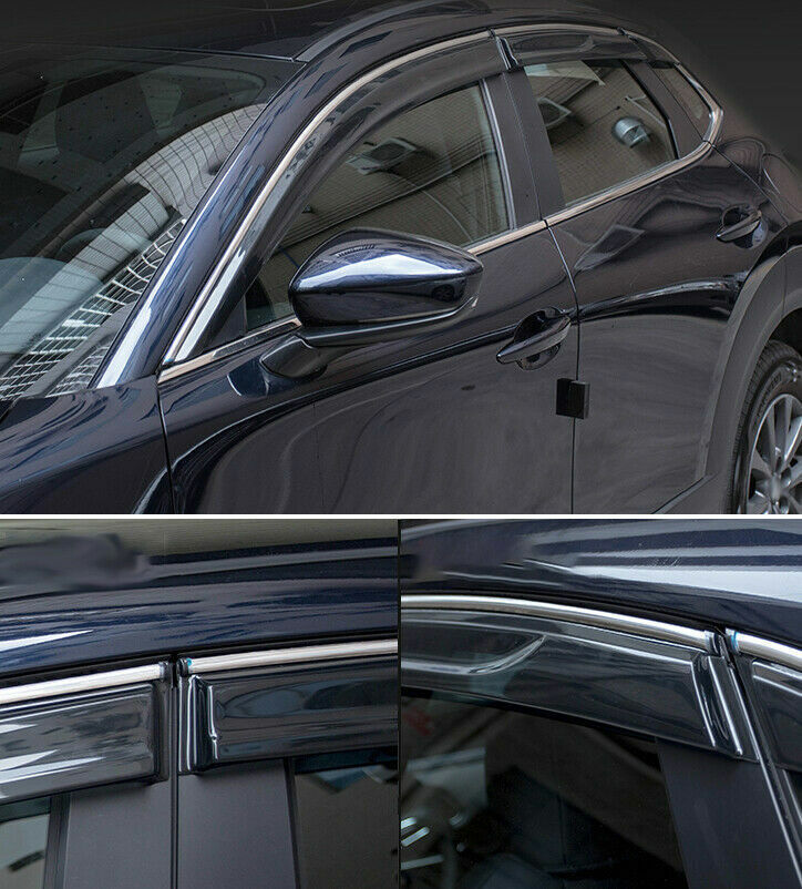 for mazda CX-30 2020-22 Black Window Visor Vent Sun Shade Rain Shield Guard Trim