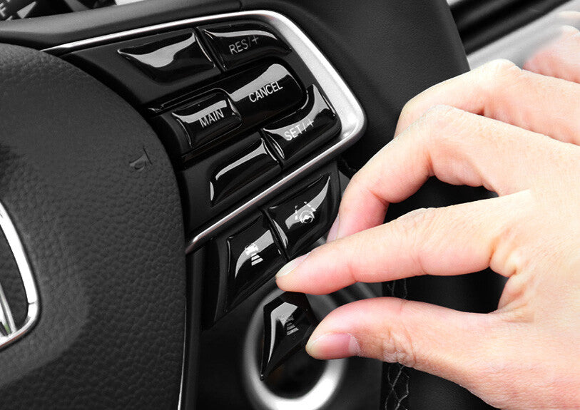 for Honda Accord 10Th 2018-2021 16pcs Black Steering Wheel Button Frame Trim