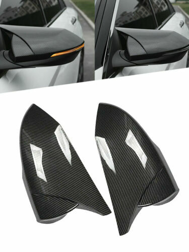 2Pcs Carbon Fiber Side Rear View Mirror Cover Cap fit 21 for Hyundai for Elantra 2.0L AT