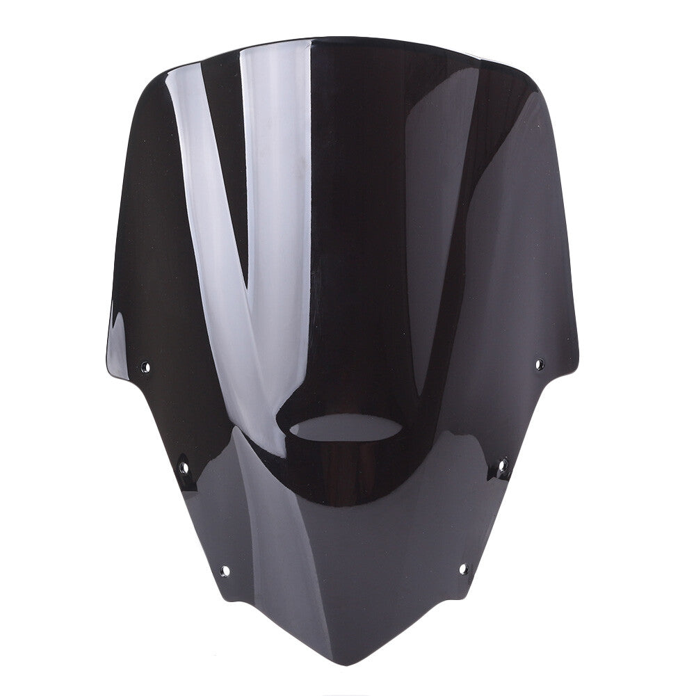 for Yamaha FZ1S 2006-2011 Double Bubble ABS Plastic Black Windshield Windscreen
