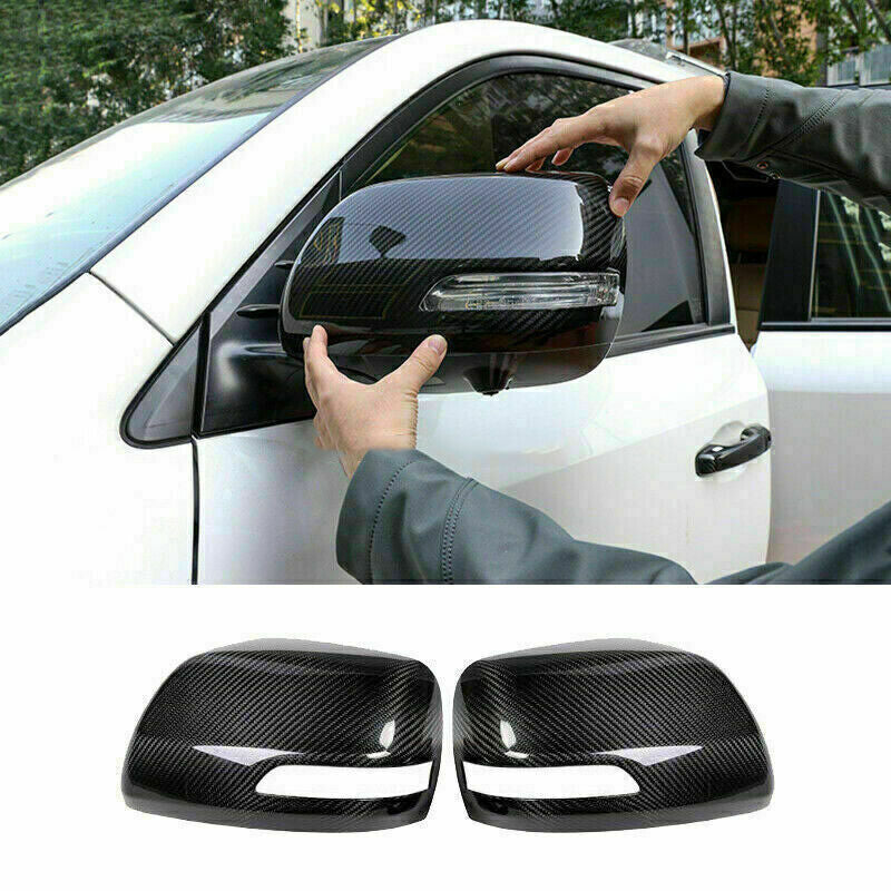 for Toyota for Land Cruiser 2013-15 ABS Carbon Fiber Rearview Mirror Trim Cover 2PCS
