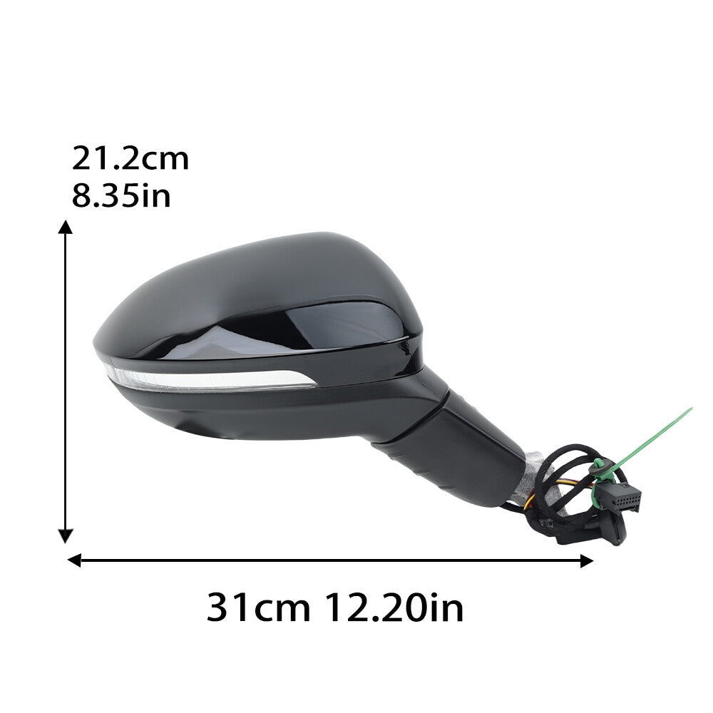 2¡Á Fur for VW for Golf 8 MK8 20-24 L+R Au?enspiegel Spiegel Elektrisch Heizung Schwarz