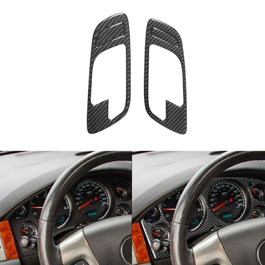Carbon Fiber Front Door Handle Button Trim For Silverado/tahoe/ for sierra 2007-2014