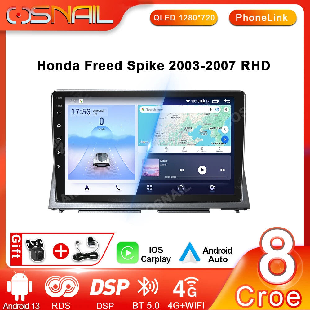 for Honda Freed Spike 2003-2007 CarPlay Car Radio GPS Stereo Video Player Screen
