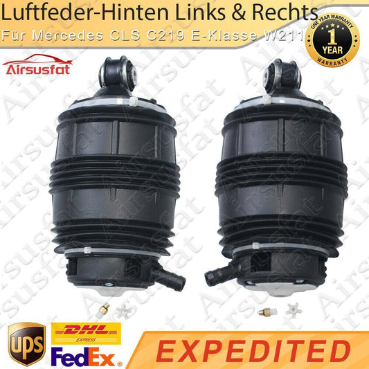 2x air spring air suspension rear for Mercedes-Benz CLS C219 E-Class W211 RWD