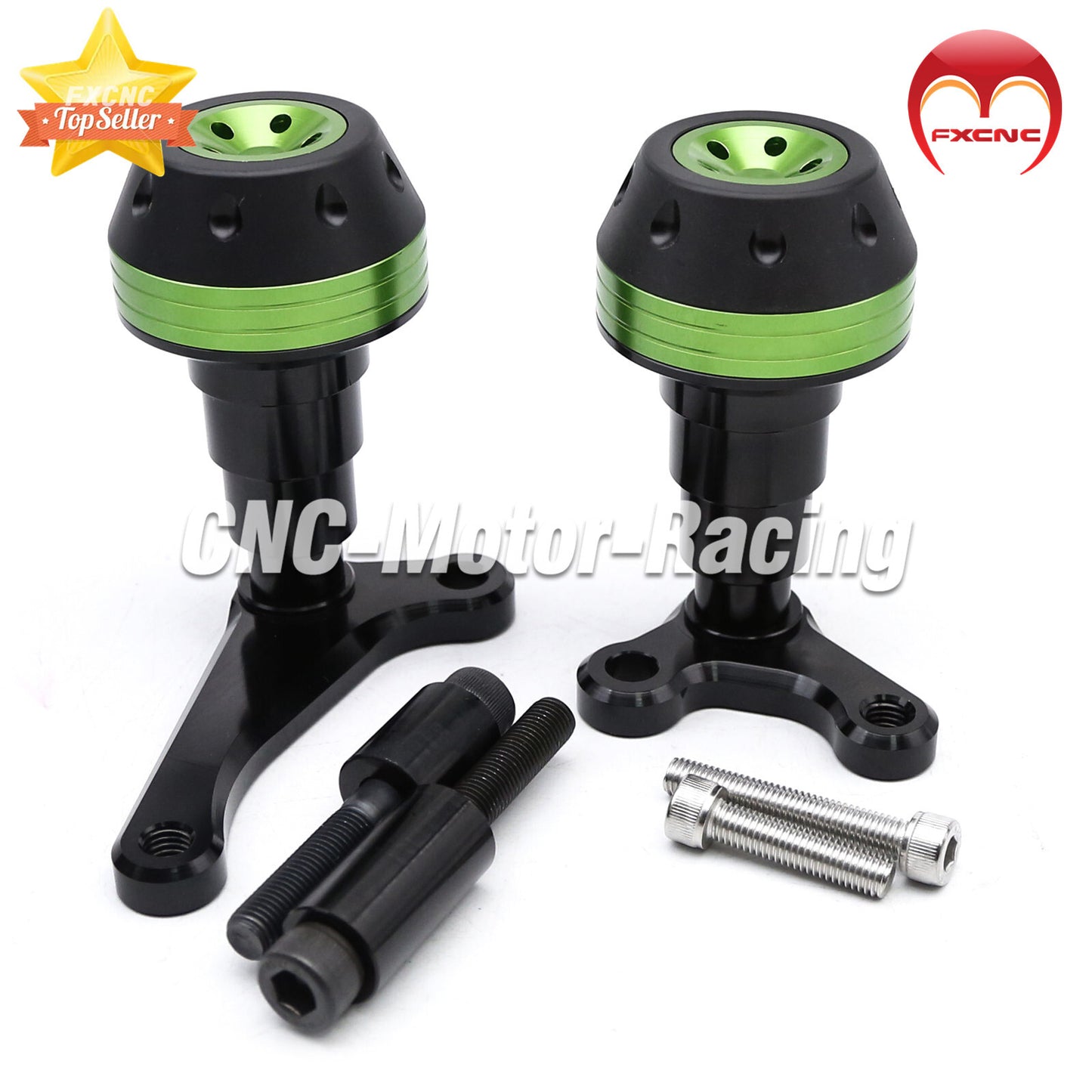 Suitable for Kawasaki ZX14R 2006-2011 CNC green frame collision slider pad drop protection