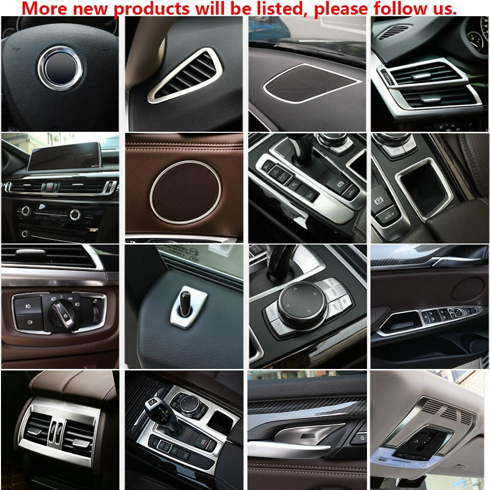 Stainless for BMW X5 X6 F15 F16 Car Center Console Gear Shift Panel Cover Trim