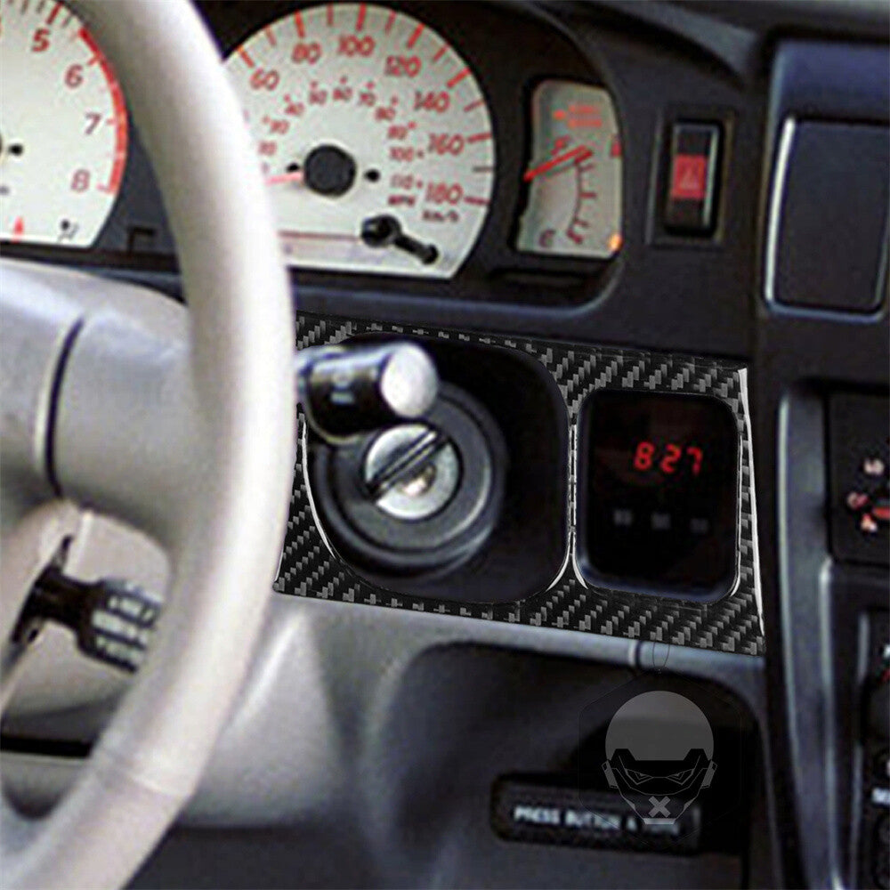 Carbon Fiber Keyhole Ignition Switch Button Panel Trim for Toyot@ Tacom@ 2001-04
