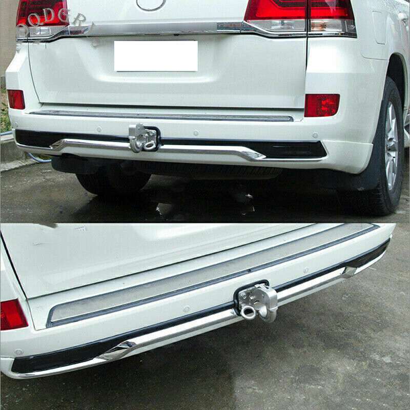 for Toyota for Land Cruiser LC200 16-21 Chrome Rear Bumper Guard Strip Cover Trim 3X