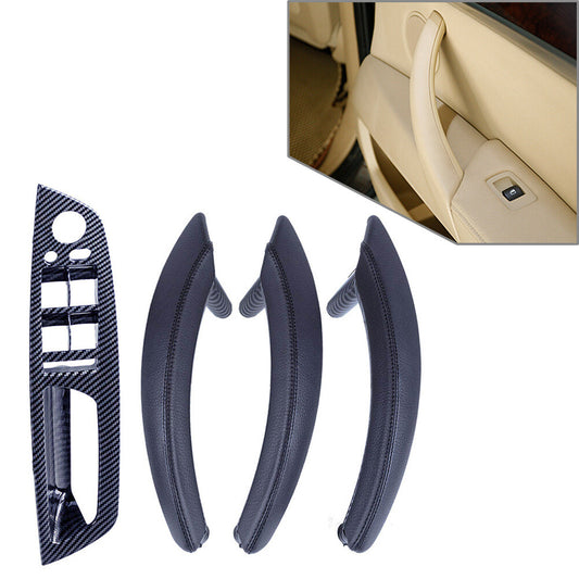 for BMW X5 E70 X6 E71 E72 LHD 7x Leather Inner Interior Door Pull Handle Trim
