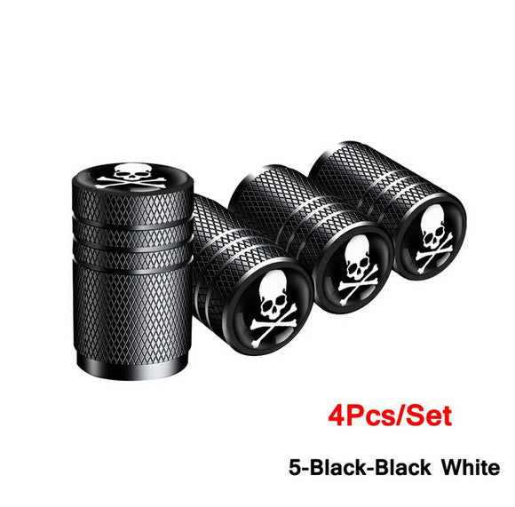 8-piece universal black tire valve cover rod air dust cover for VW