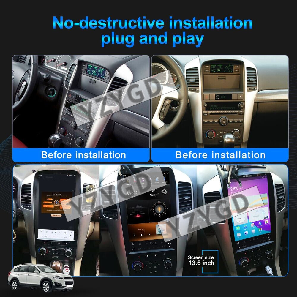 for Ford for Chevrolet Captiva 2008-2012 Stereo Android CarPlay Car Radio Screen