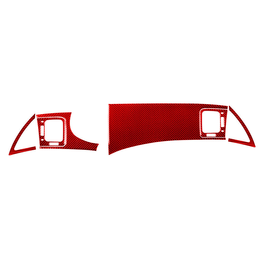 6Pcs Red Carbon Fiber Inner Dashboard Kit Cover Trim for Hyundai Azera 2006-2011
