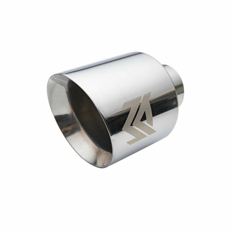 Universal 2.5'' Inlet 4.5'' Outlet Exhaust End Tips Muffler Tips Chrome Color