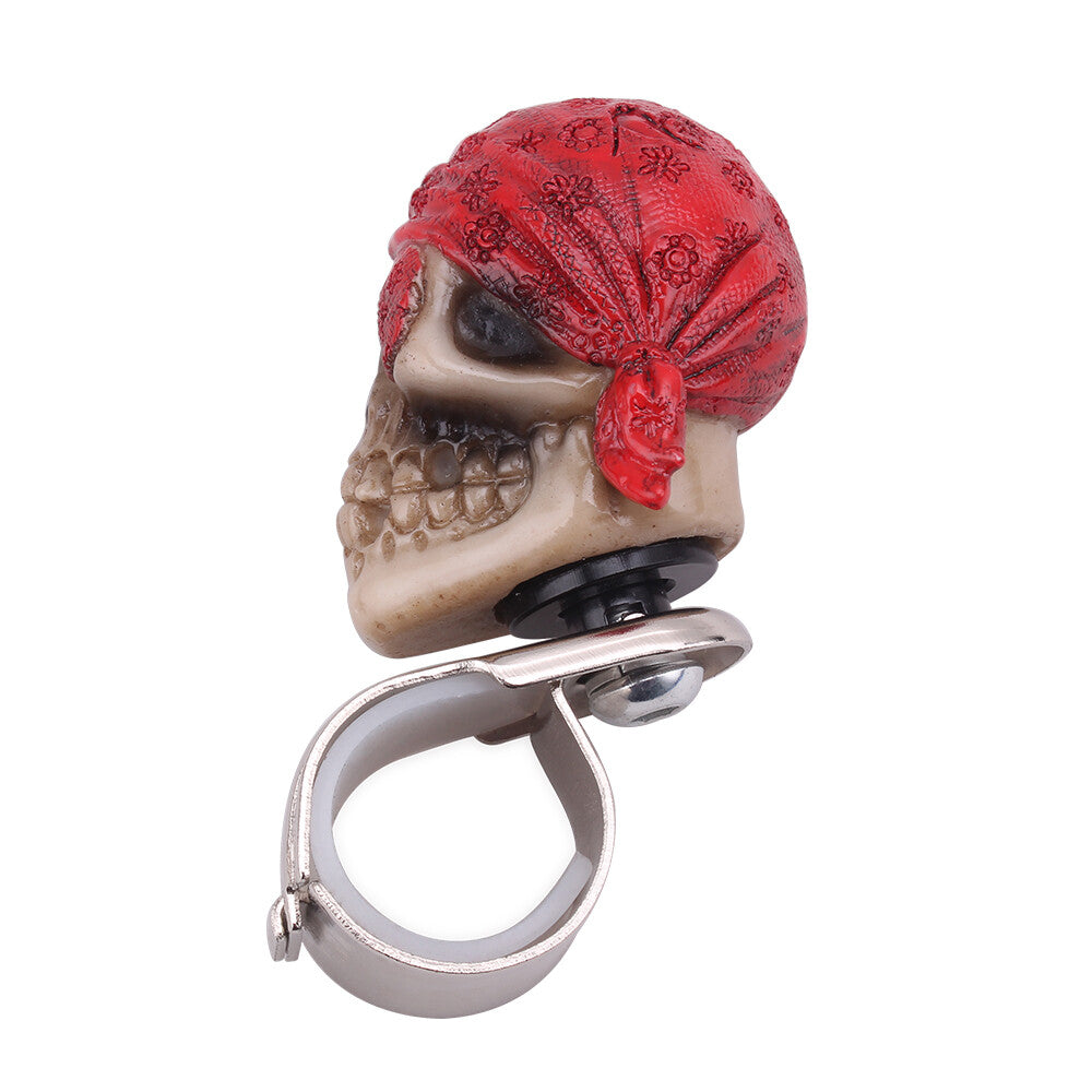Universal New Red Skull Steering Wheel Knob Booster w/ Installation Kit